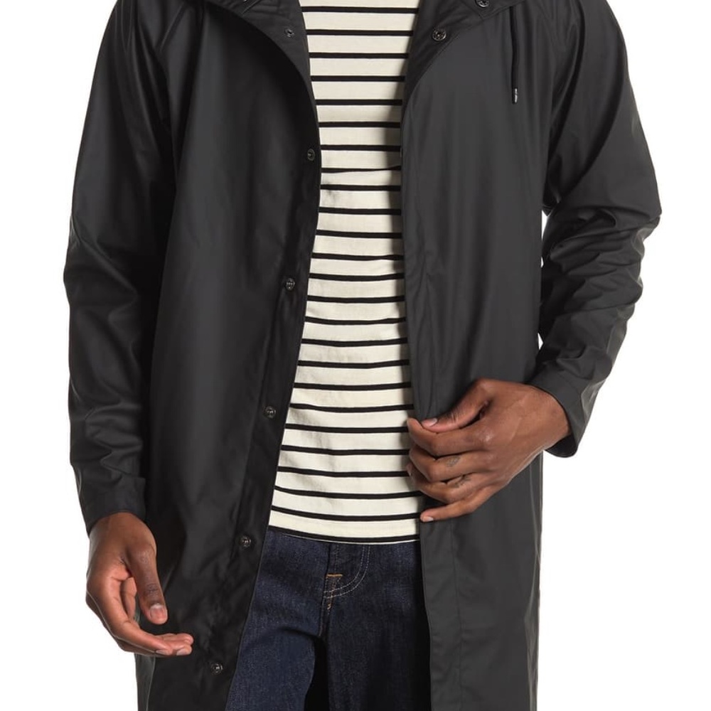 RAINS Waterproof Hooded Jacket BLACK S/M